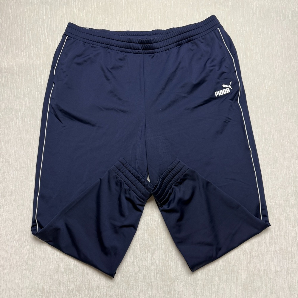 PUMA Forever Better Piped Track Pants Womens 2XL Navy Blue High Rise 680673 06